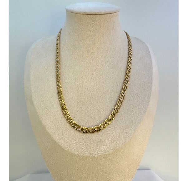 Stunning Vintage Cuban Style Chain Necklace - Picture 1 of 5
